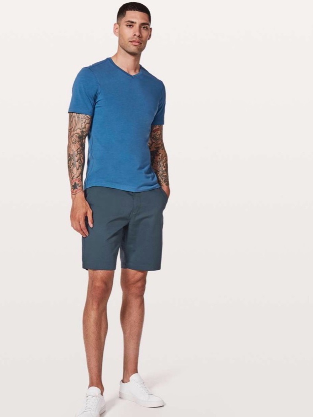 Lululemon Commission Short Slim *Chino 9" Mach Blue size 34